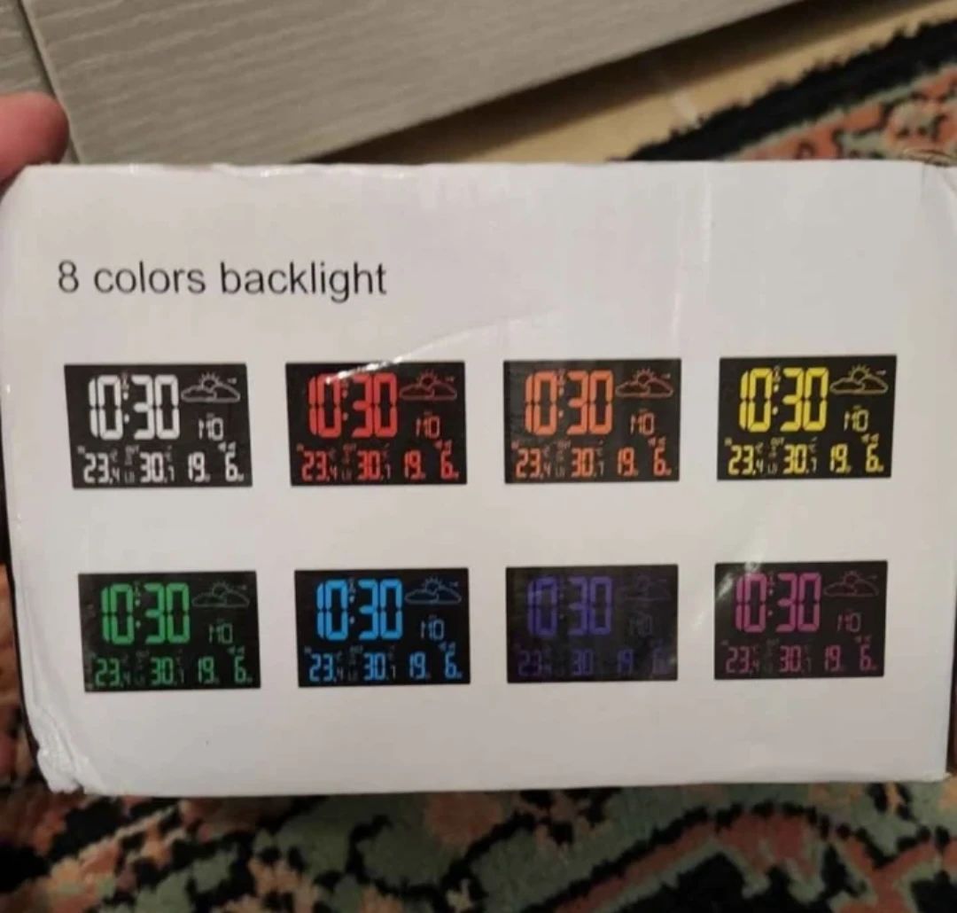 New  Projection Weather Station Clock - photo 2