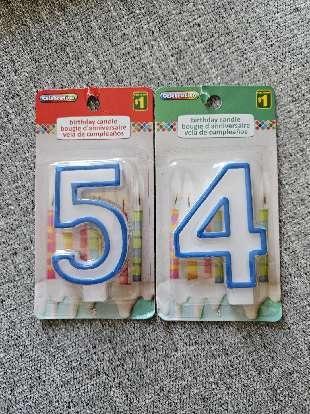 # 5  &  # 4 Birthday Candles UNUSED