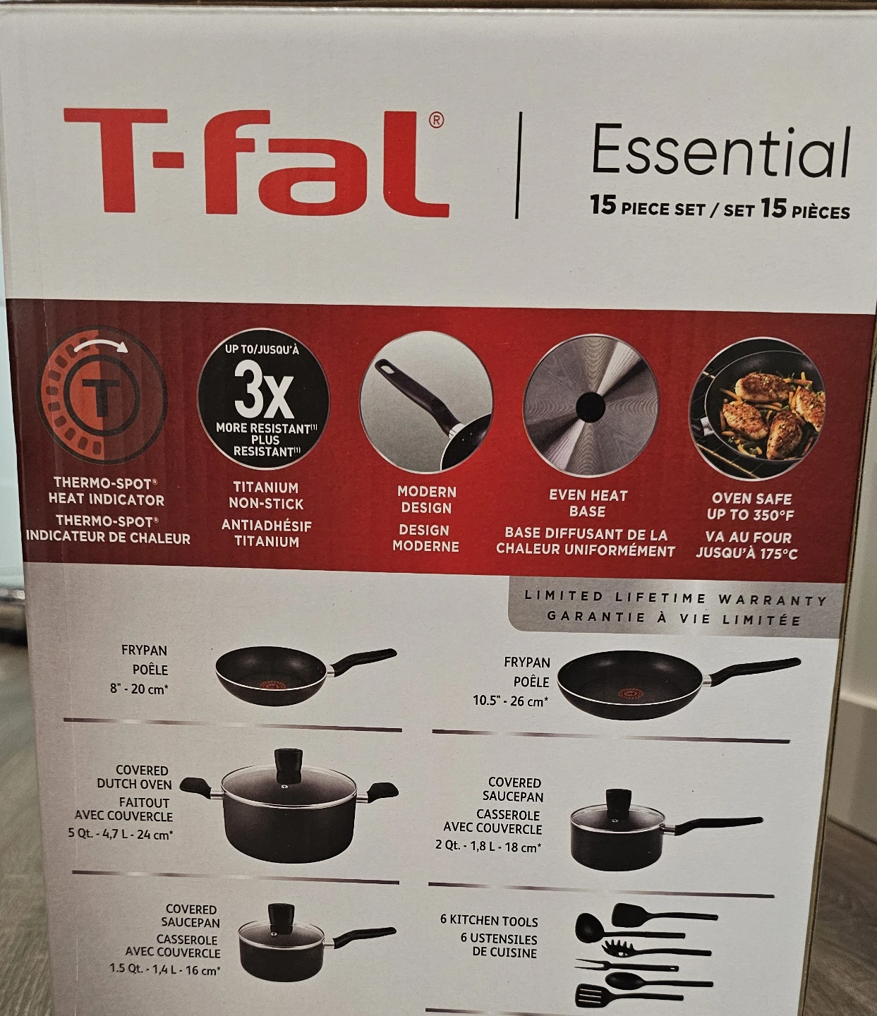 T fal cookware set 15 pieces - photo 3