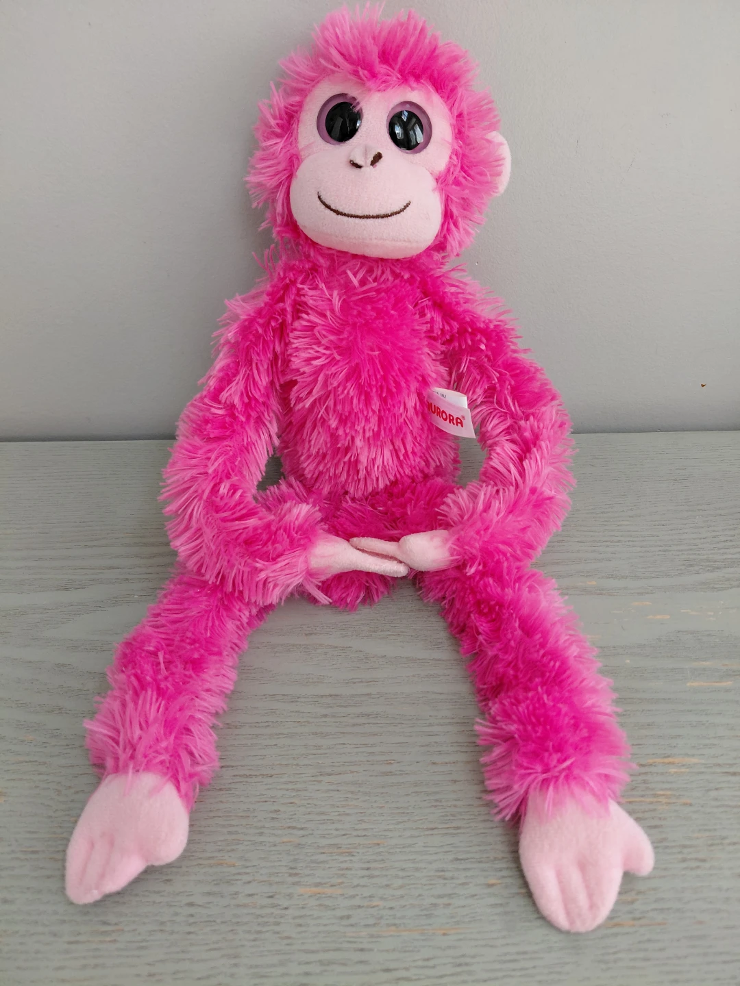 Aurora Pink Plush Monkey Stuffed Animal