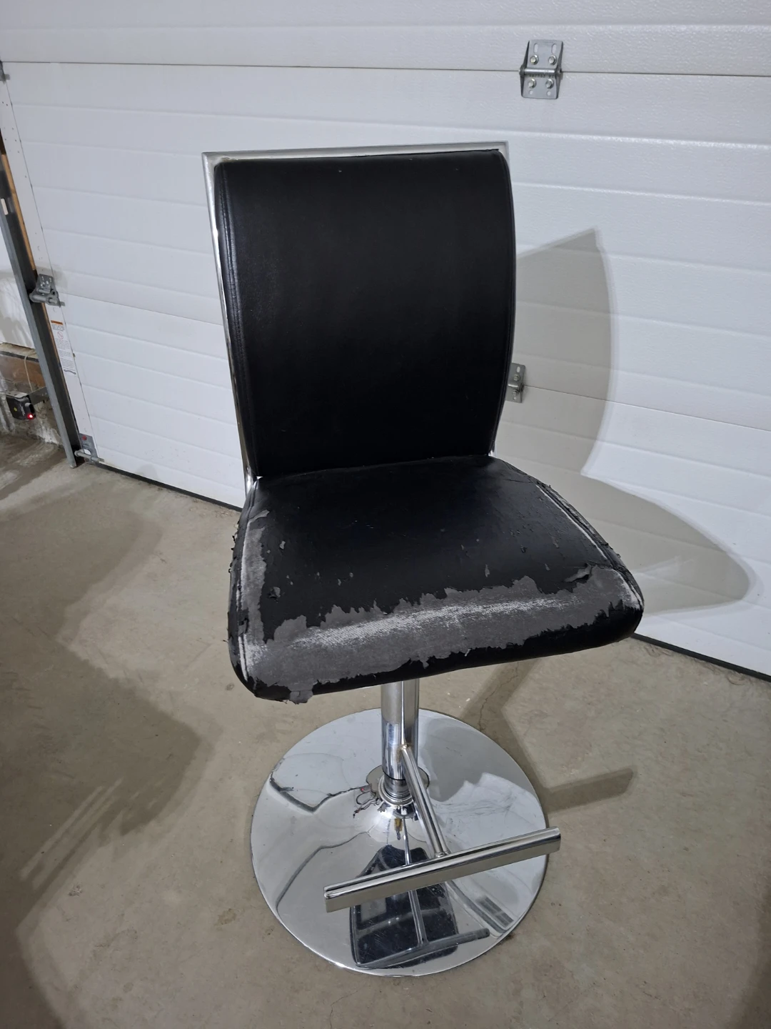 Black Adjustable Bar Stool - photo 3