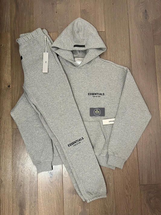 Fear of God Essentials Grey Hoodie and pants Set