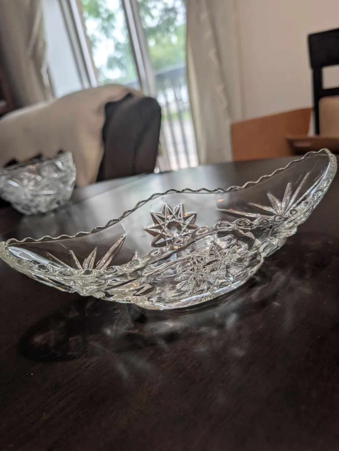 Vintage Crystal Serving Dish