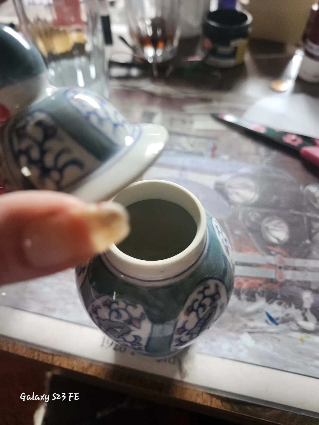 Small Decorative Ceramic Ginger Jar - photo 2