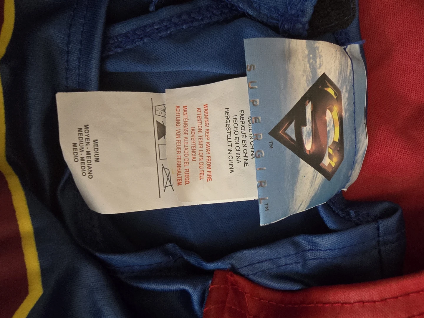 Supergirl Costume Dress with Cape Medium - photo 3