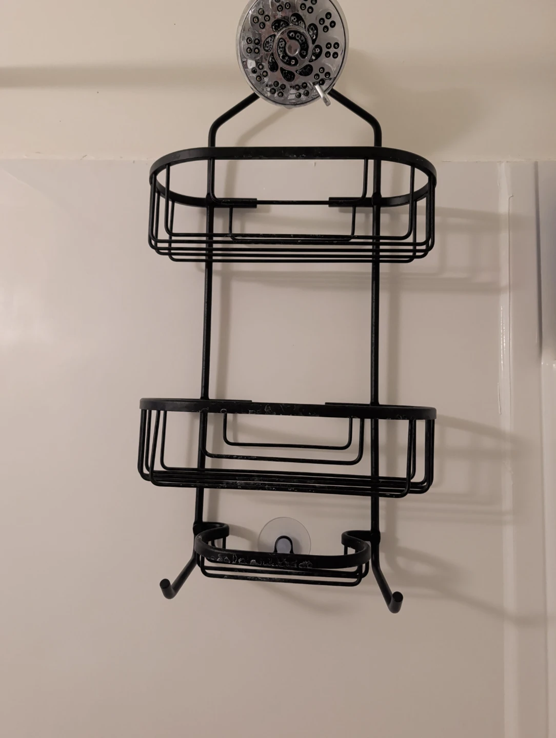 Black Over-the-Shower Head Caddy