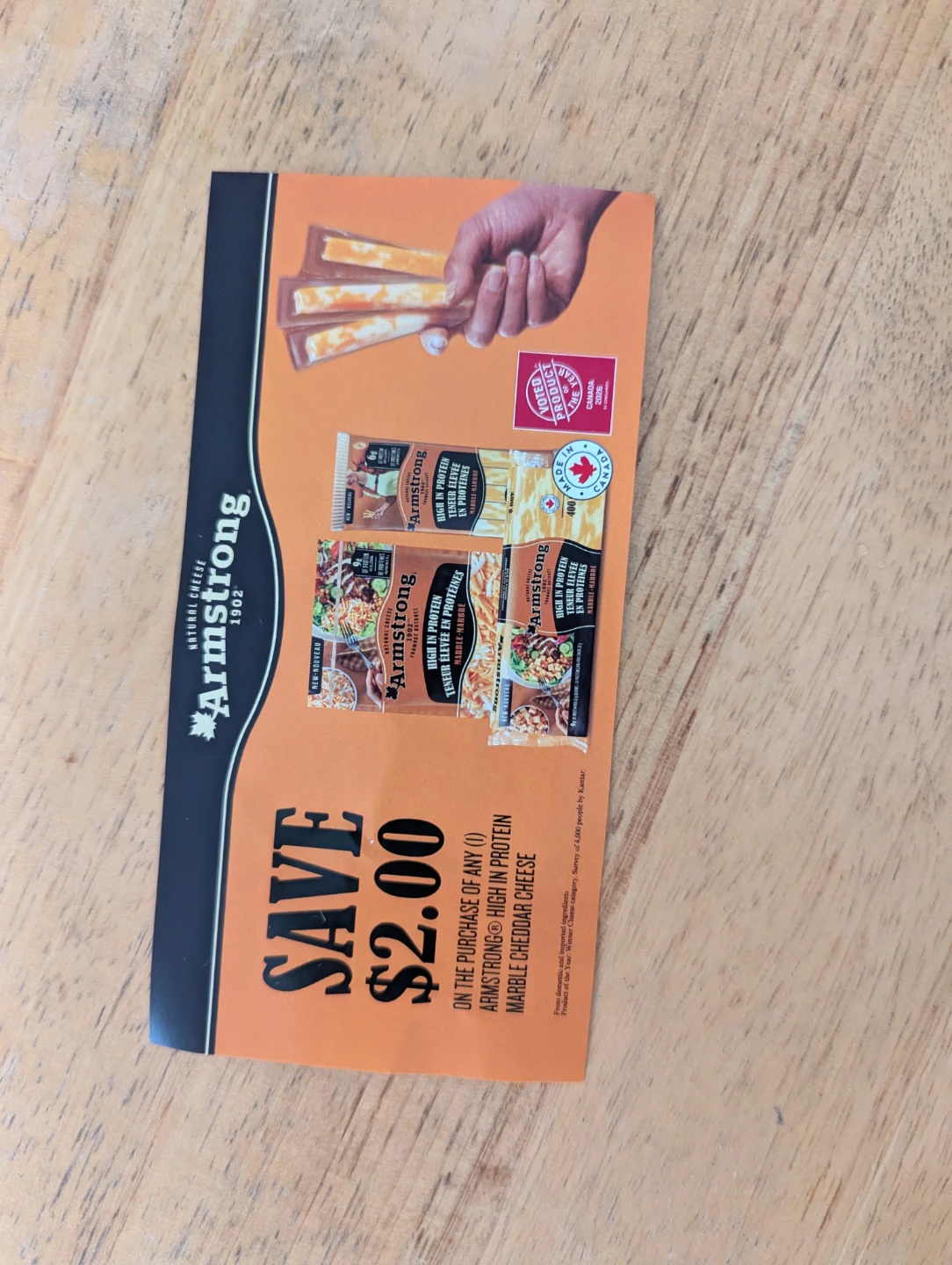 🏈  Armstrong Marble Cheddar Cheese Coupon