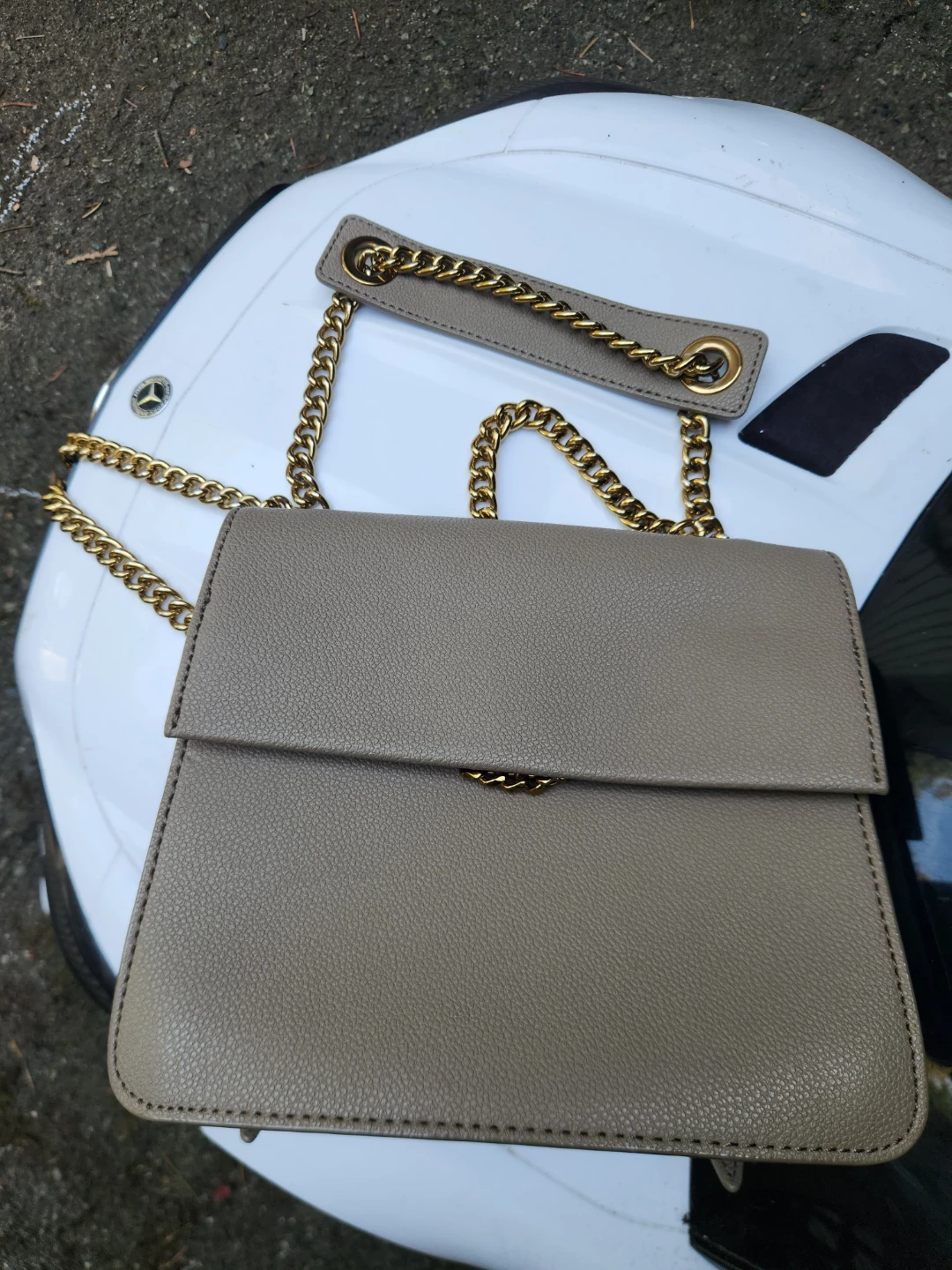 Charles & Keith taupe crossbody bag