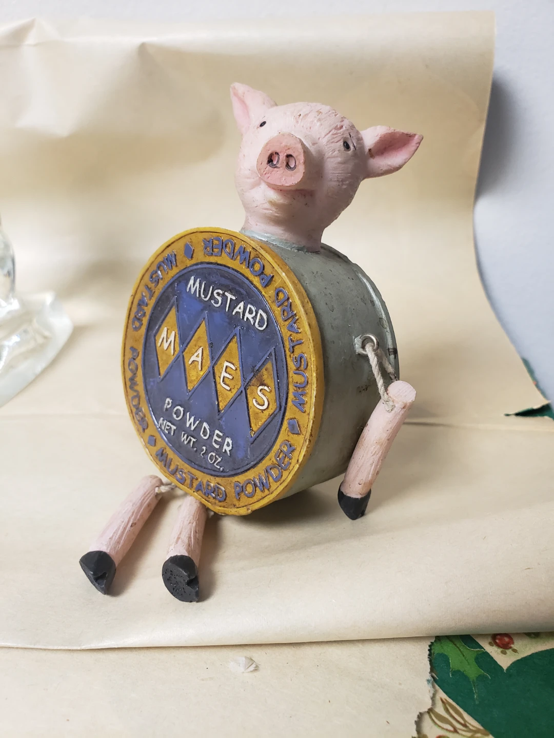 Vintage Maes Mustard Powder Pig Figurine - photo 2