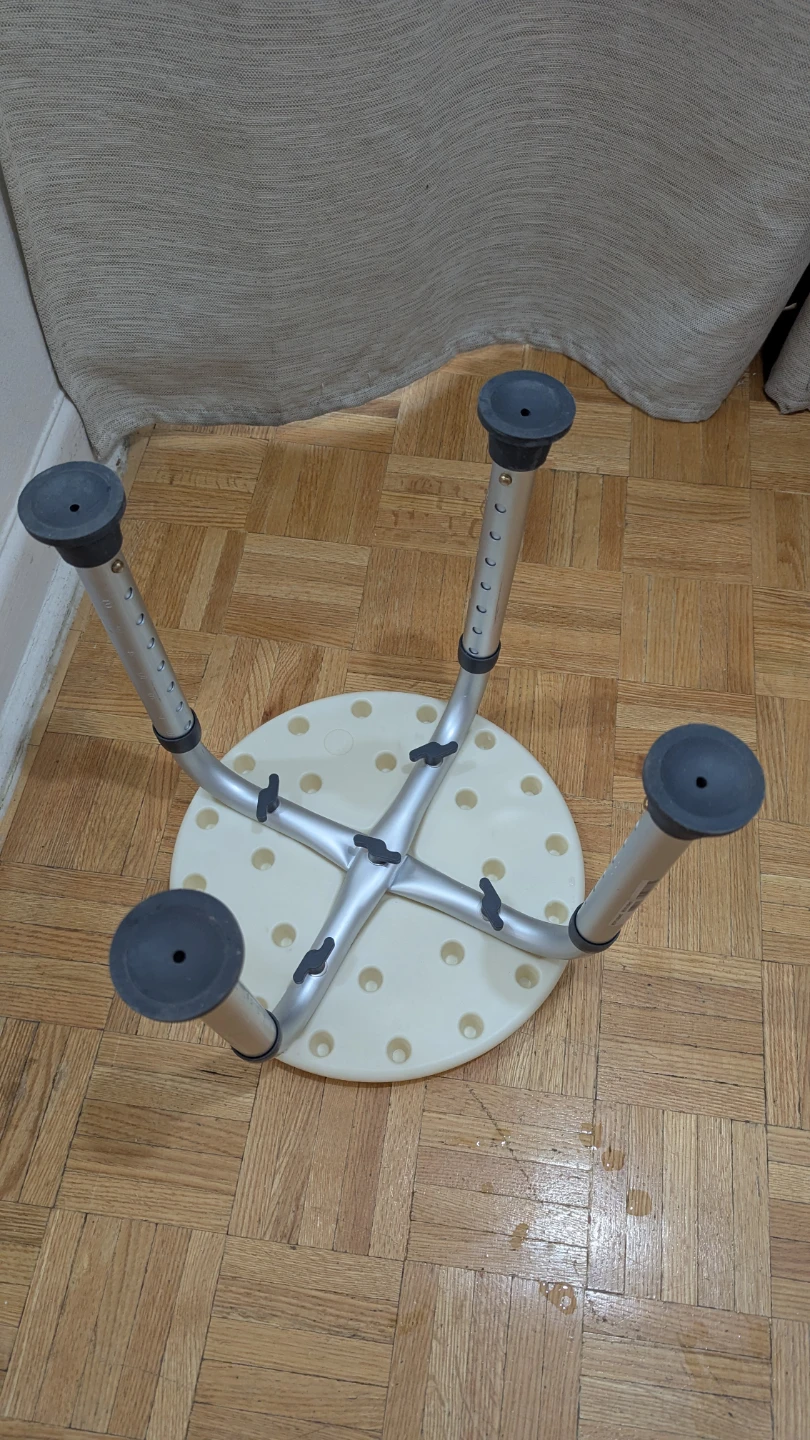 Backless Adjustable Height Chair Compact Stool Aluminium - photo 2