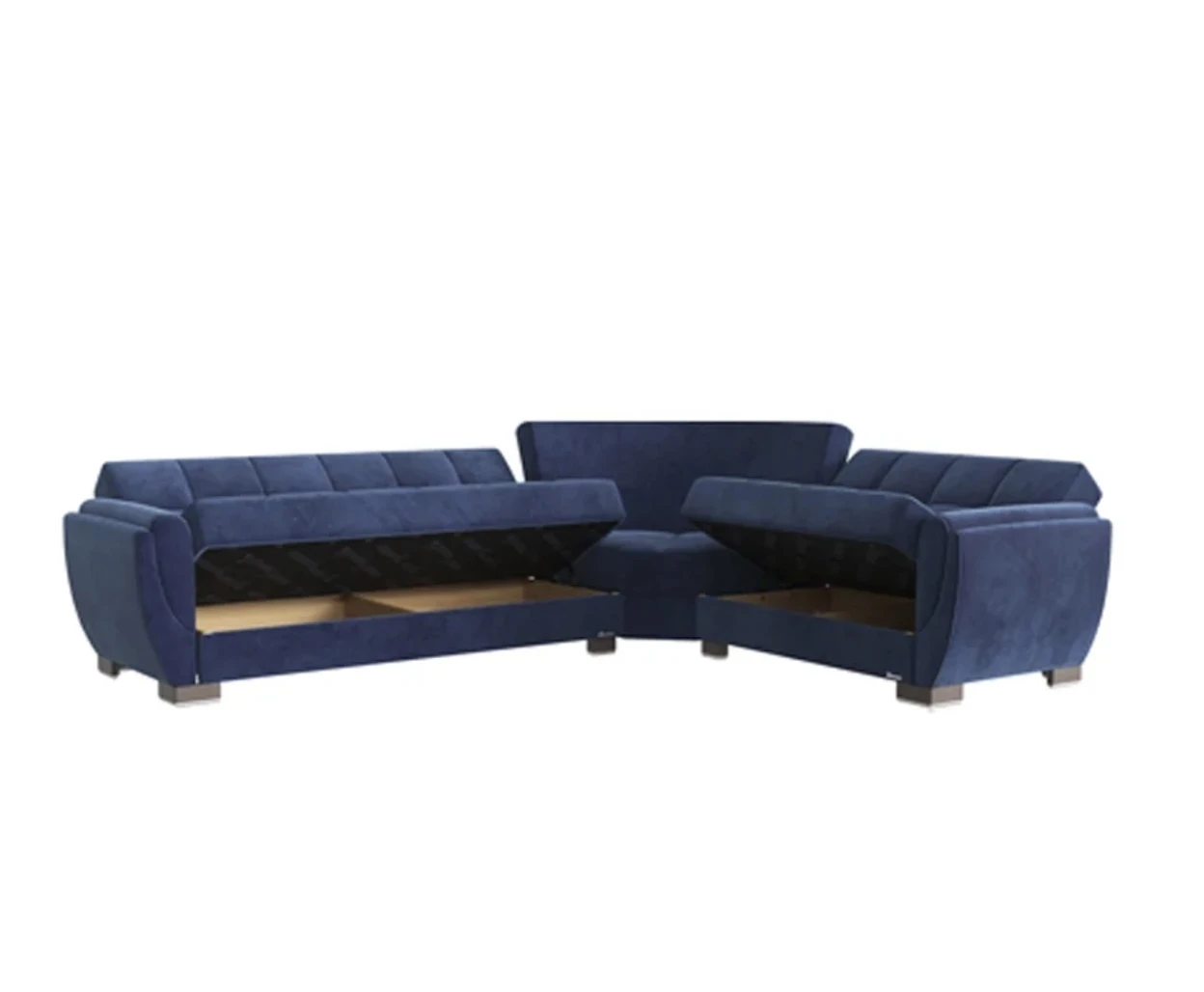 L-Shaped Sleepe Sofa Sectional w/ Storage Seats