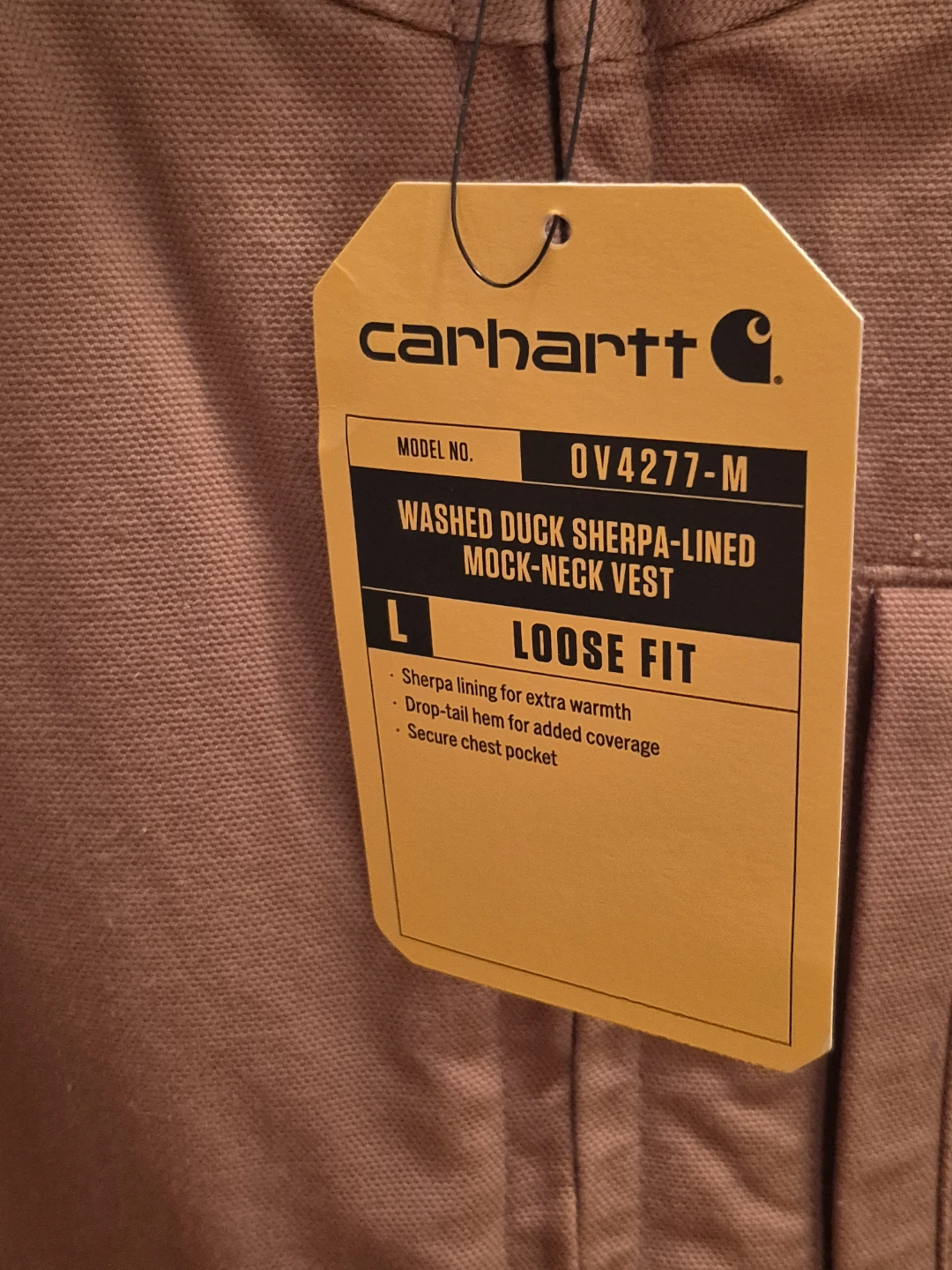 BNWT)Carhartt LG Washed Duck Sherpa-Lined Vest - photo 4