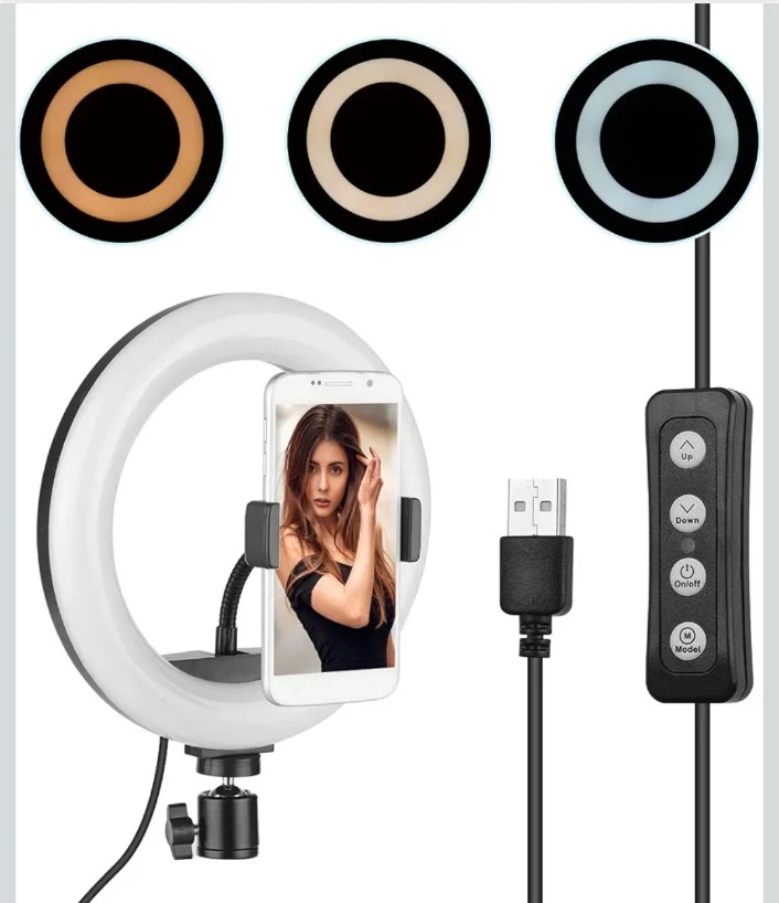 USB LED Ring Light with Phone Mount