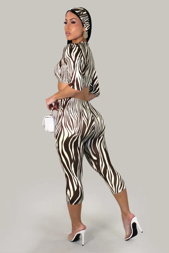 Zebra Print Two-Piece Set - photo 2