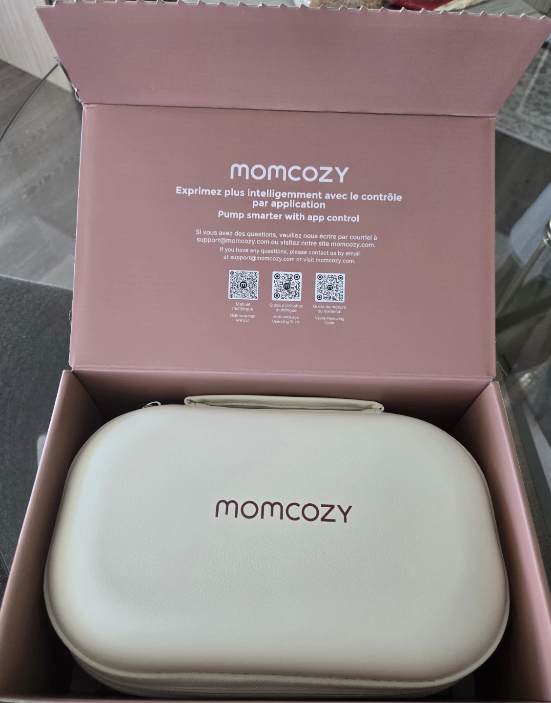 Momcozy M5 Smart Hand-Free Wearable Breast Pump (Cozy Red*2) - photo 2