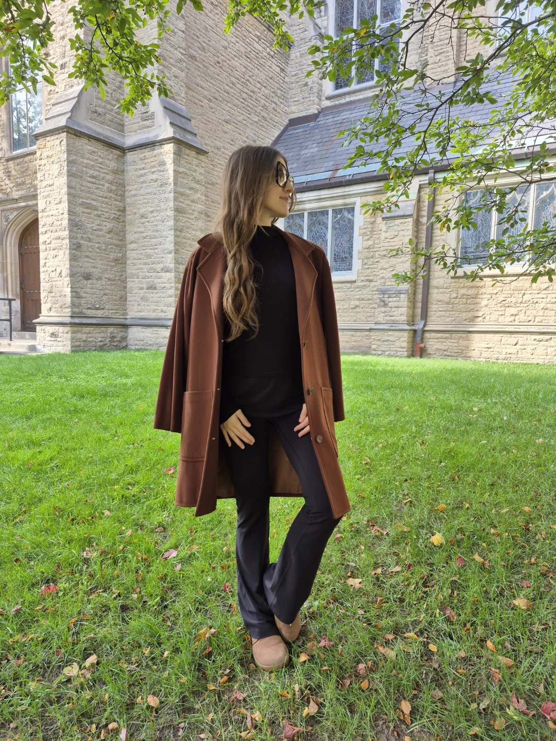 Vintage Gucci Wool Coat in Chocolate Brown