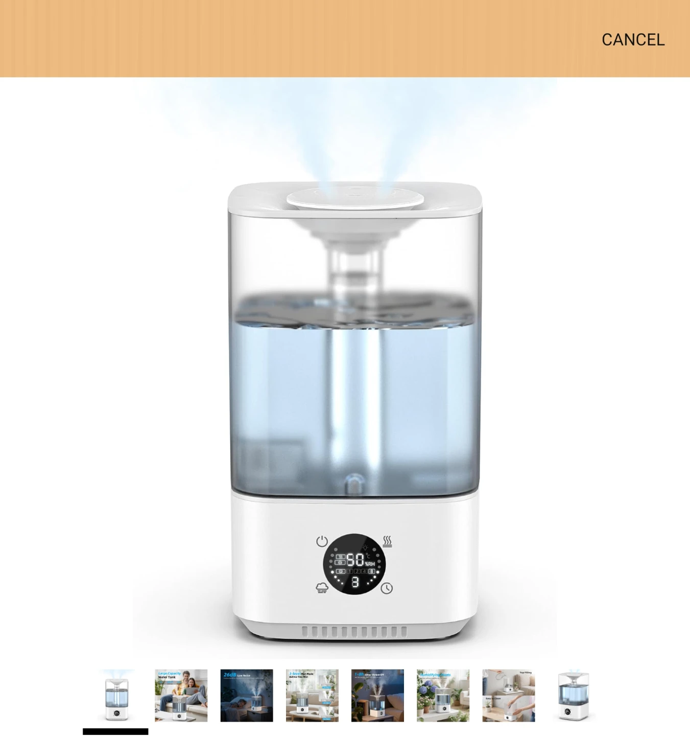 6L Humidifier with 3-level Mist Mode
