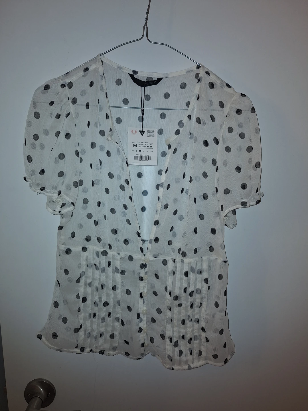 Zara Polka Dot Georgette Top - photo 3