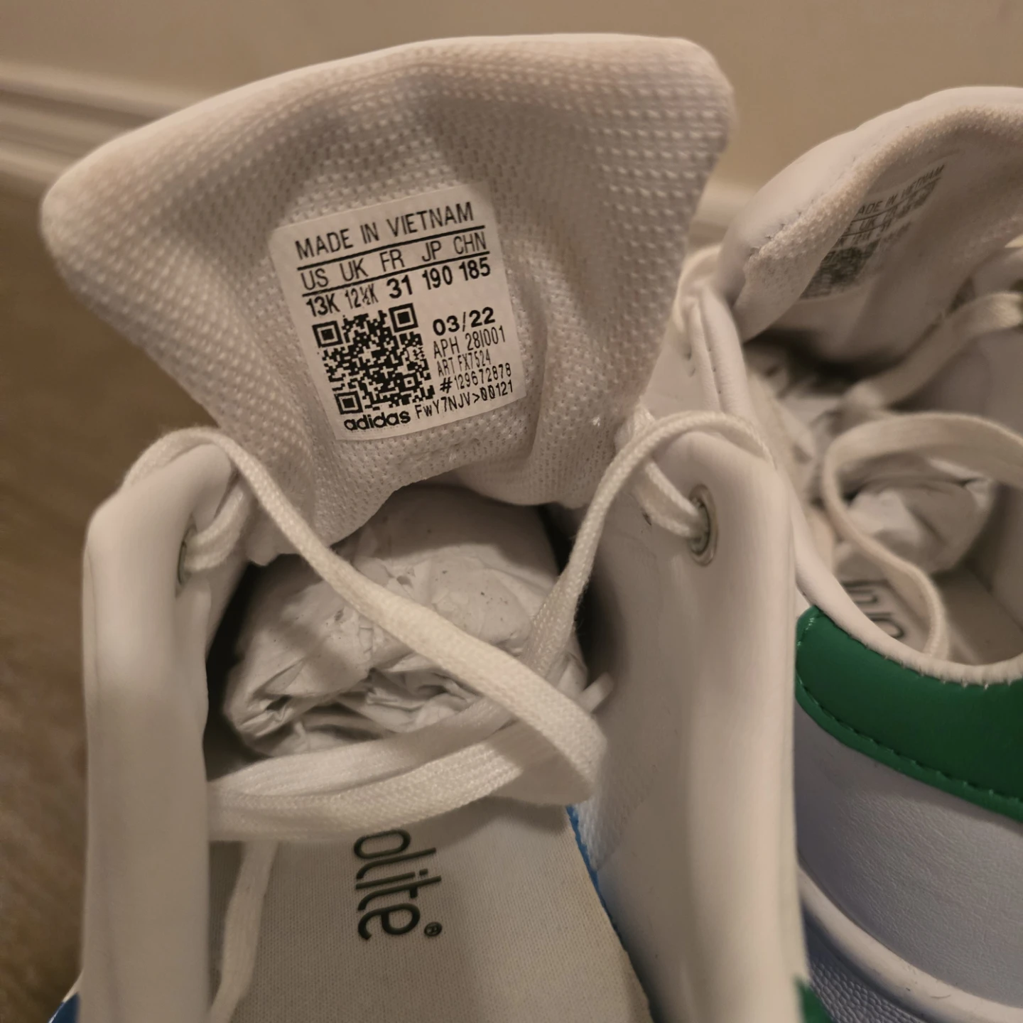 Adidas Stan Smith C Kids White Green Shoes - photo 4