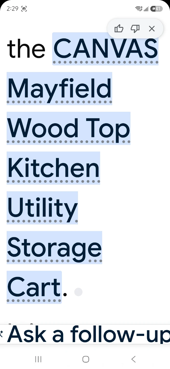 CANVAS Mayfield Wood Top Kitchen Utility Storage Cart White - photo 2