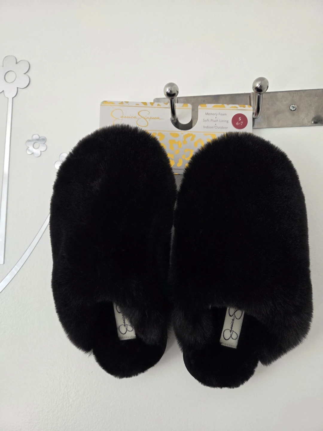 Jessica Simpson black slippers