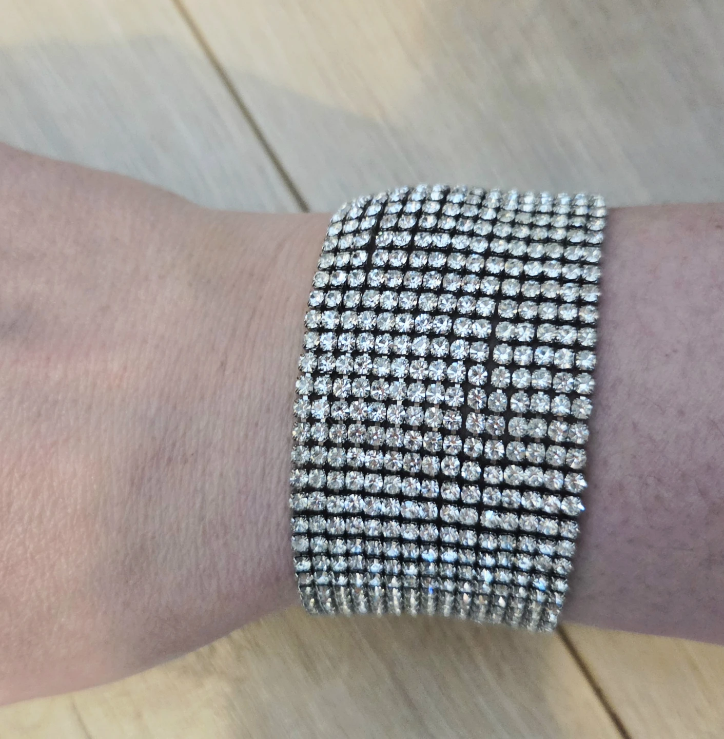 Sparkling Rhinestone Wedding Bridal Bracelet - photo 4
