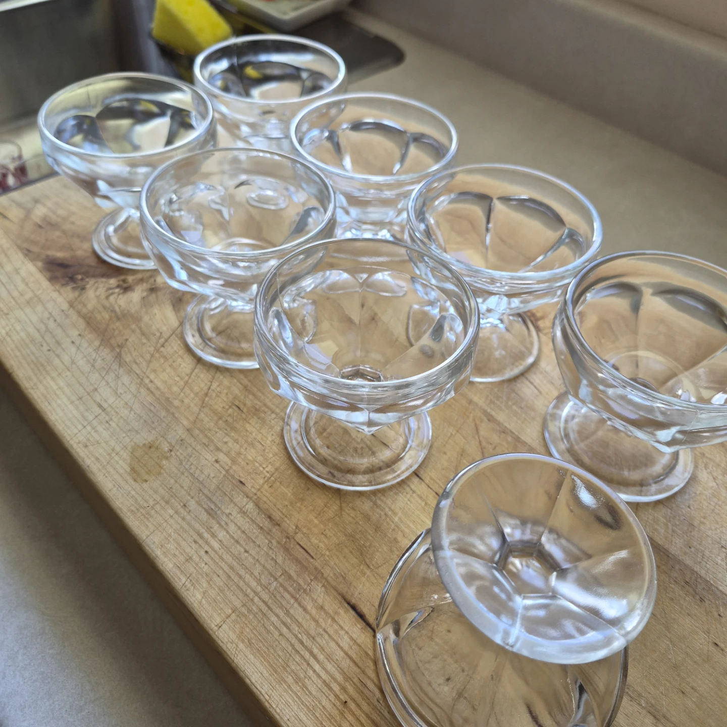 Set of 8 clear glass sundae or desert dishes - photo 5
