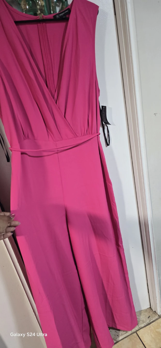 INC Pink Jumpsuit Size 16 - photo 3