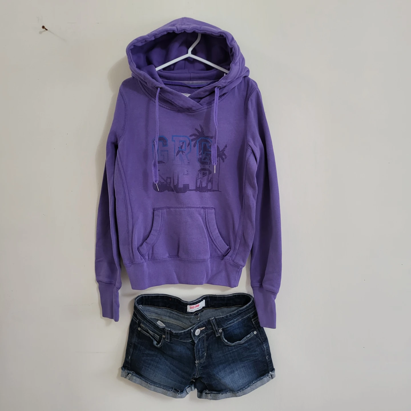Garage Y2K Vintage Purple Graphic Hoodie - Women's Small