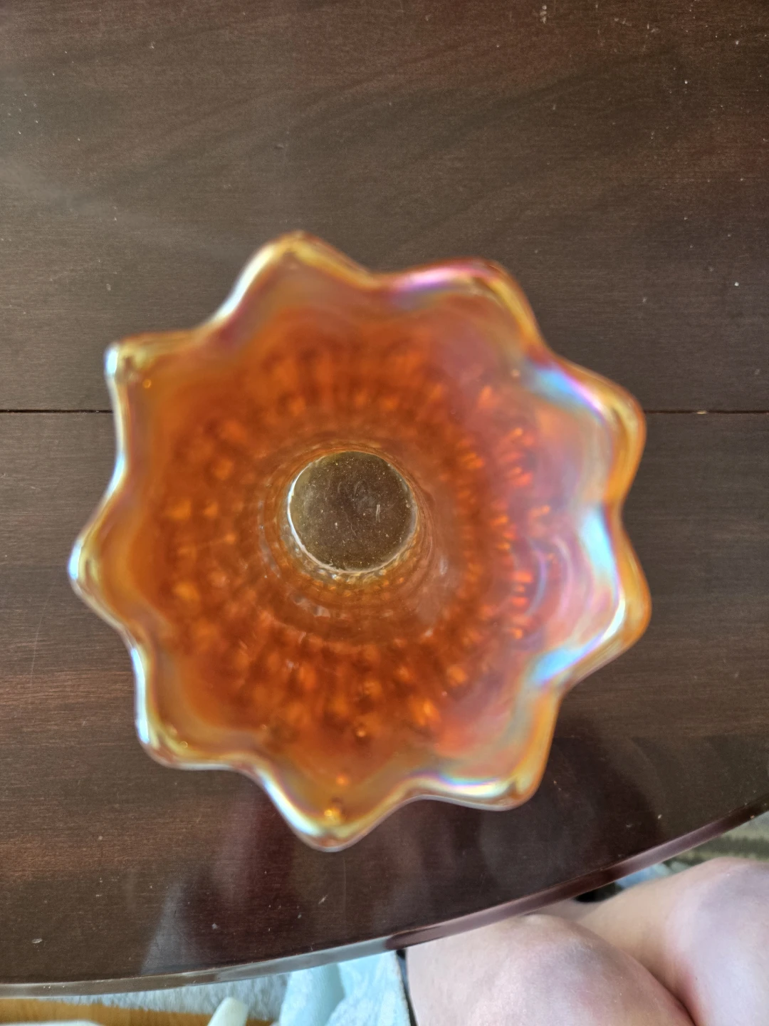 Carnival Glass, "Rustic" Marigold  Swung Vase - photo 2