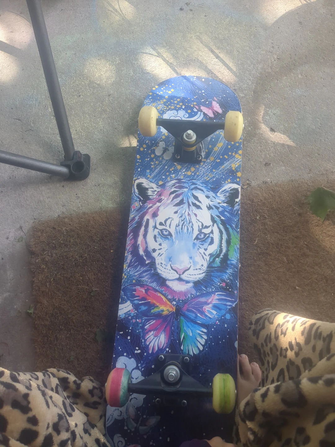 Tiger and Butterfly Skateboard - photo 3