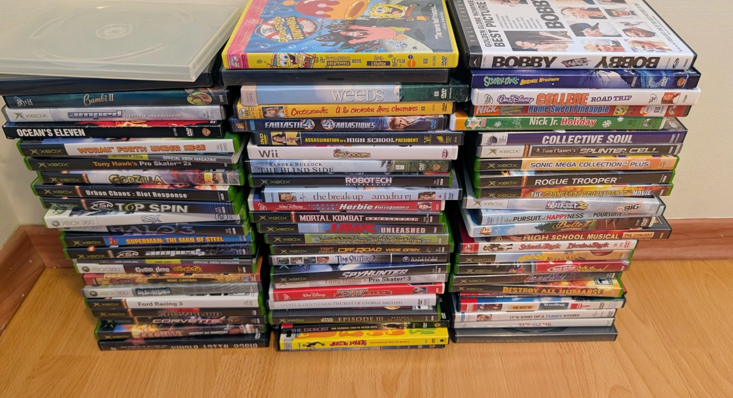 Large Collection of EMPTY DVD and Game Cases (67 Total Cases)