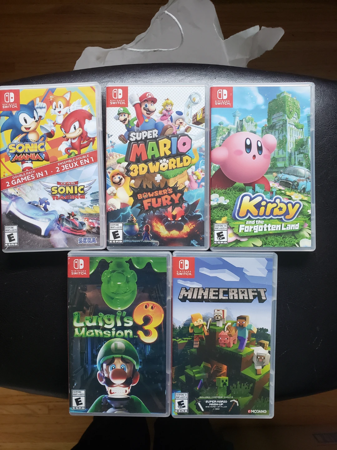 Lot of 5 Nintendo Switch Games cases