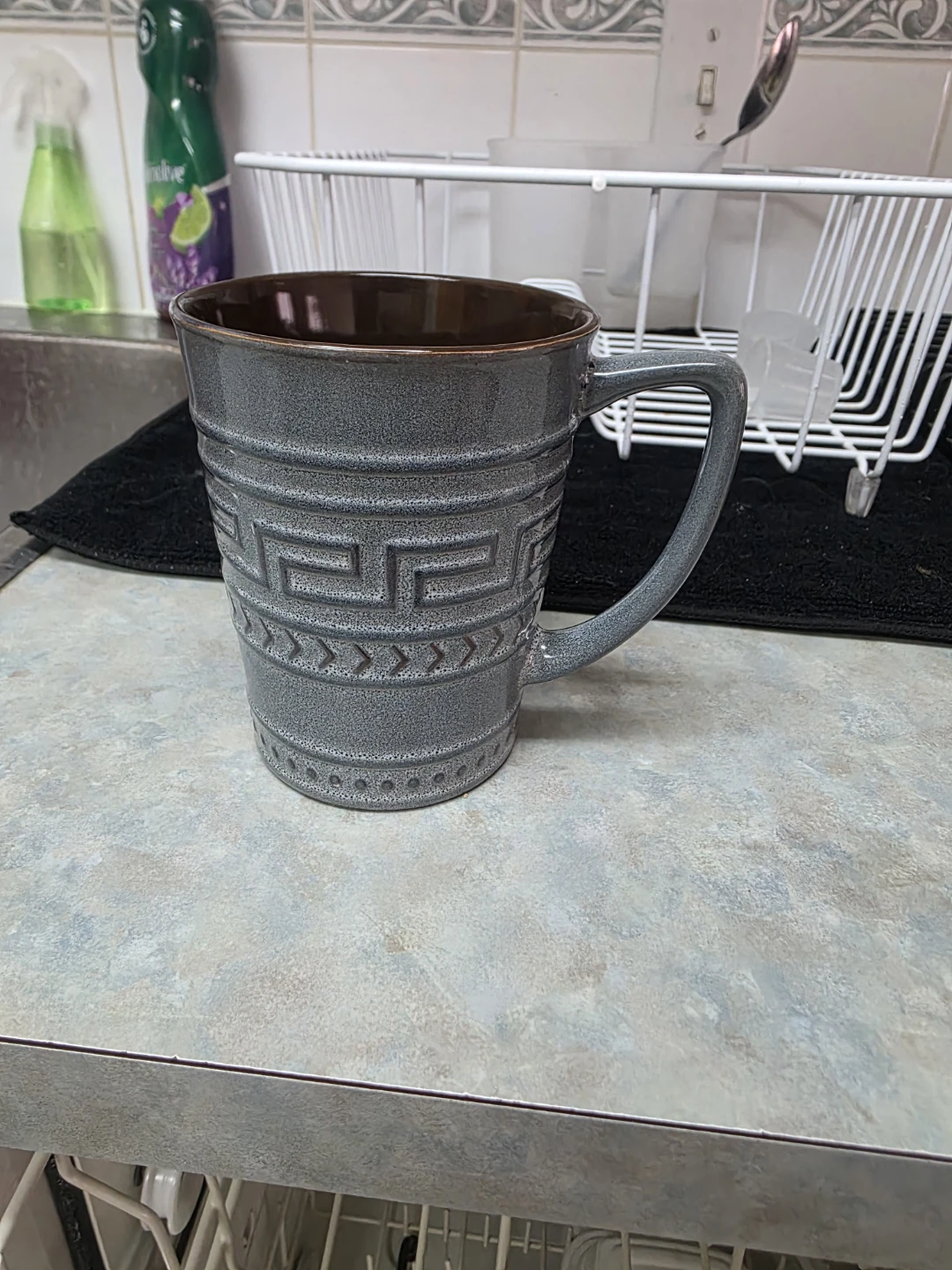 Grey Textured Coffee Mug