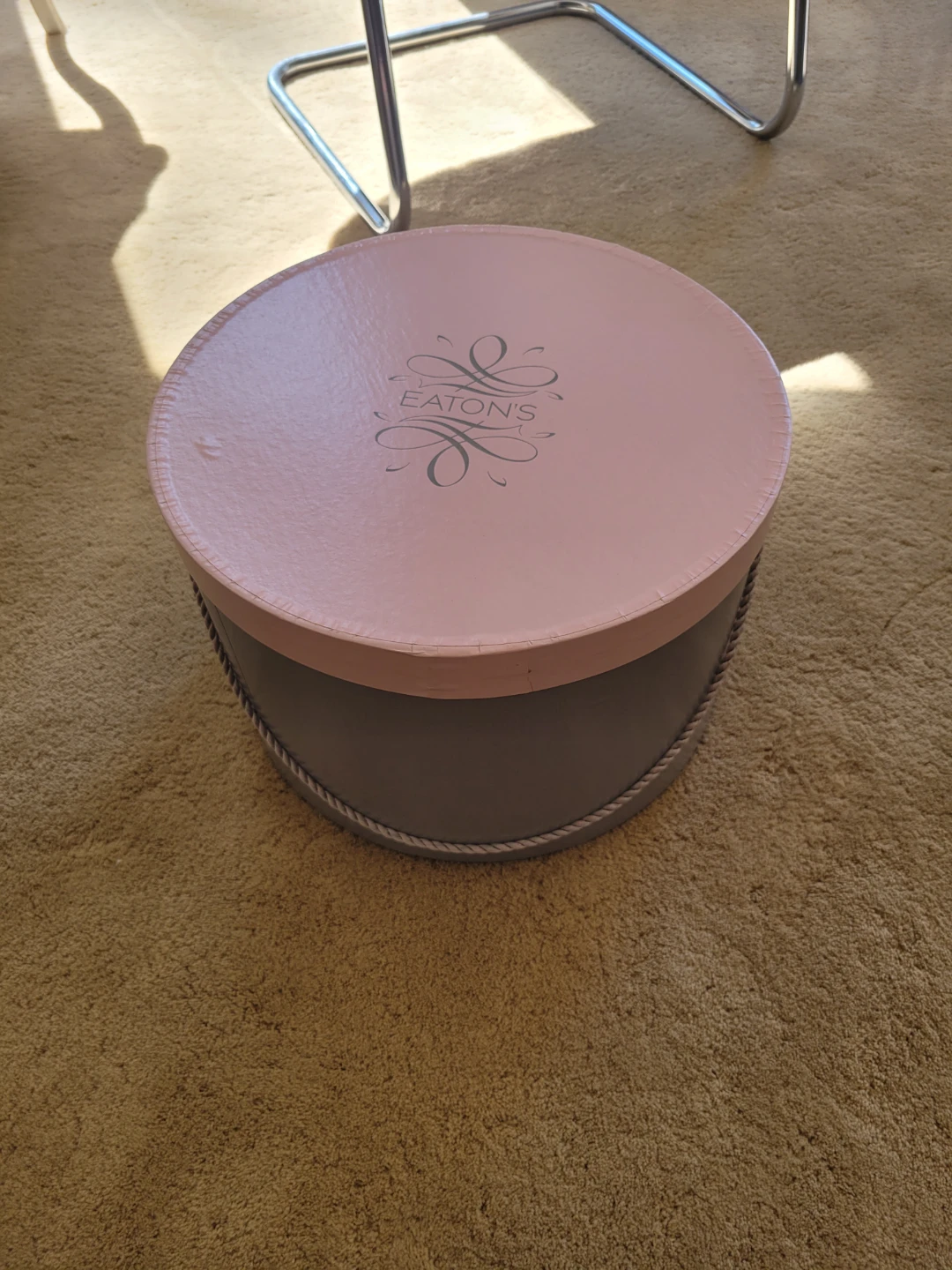 Vintage Eaton's Round Hat Box
