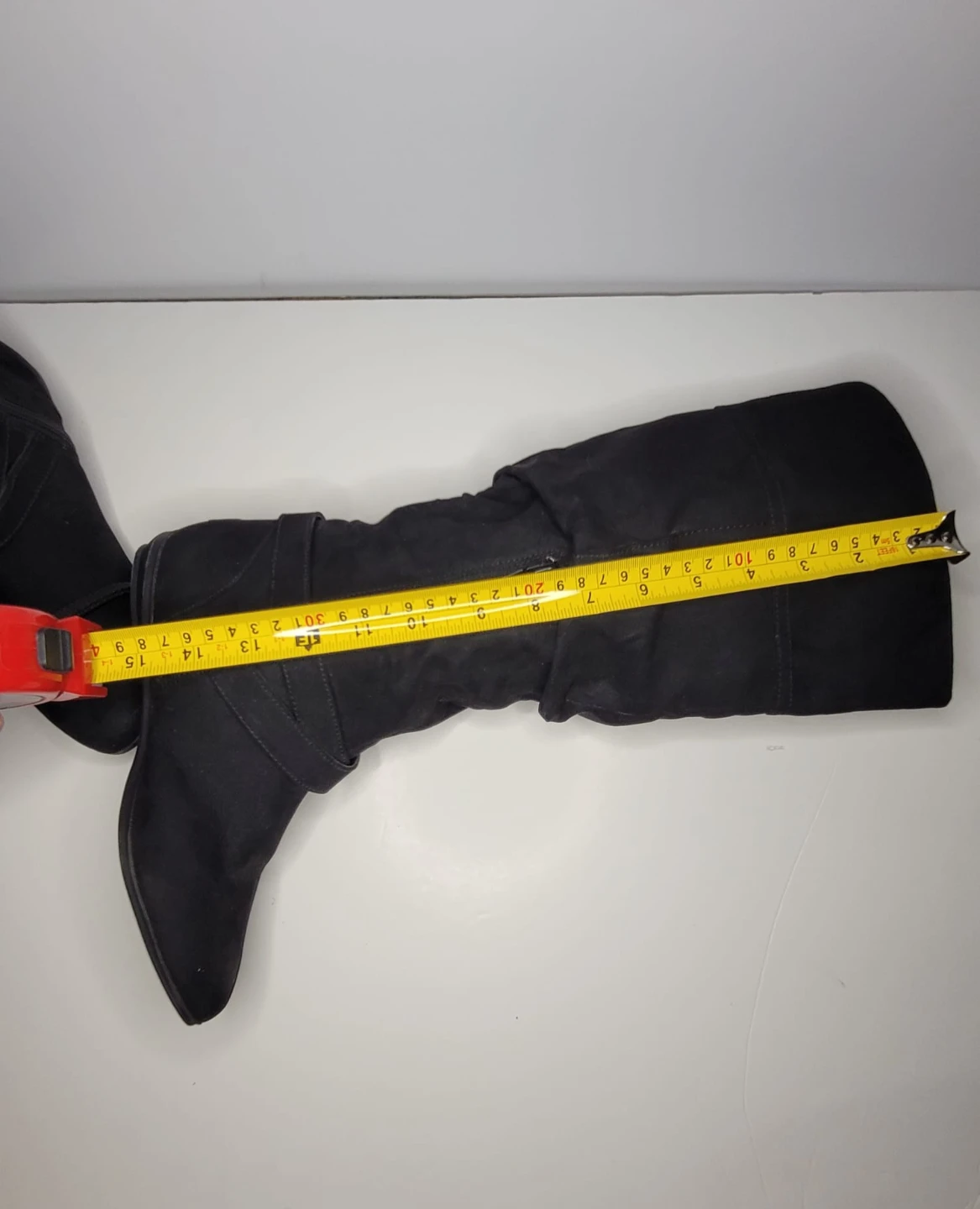 Black Suede Knee-High Boots Size 6 - photo 4
