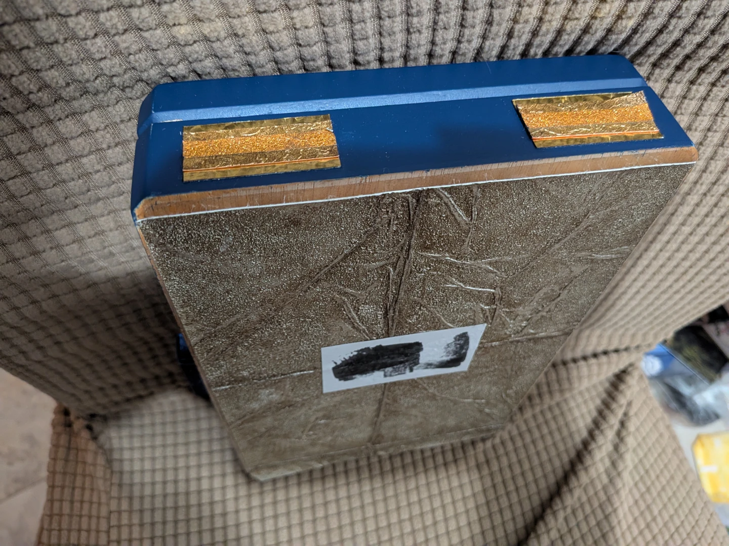Decorative Blue and Gold Storage Box - Handmade - photo 3