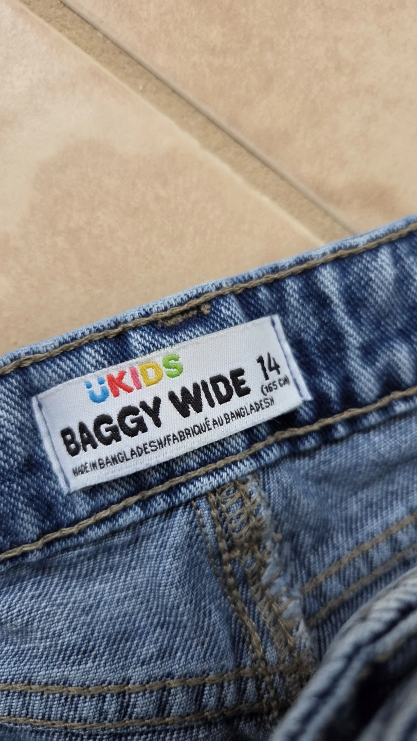 UKIDS Baggy Wide Leg Jeans, Size 14 - photo 2