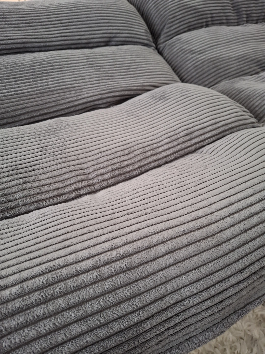 Grey Corduroy Convertible Futon Sofa - photo 2