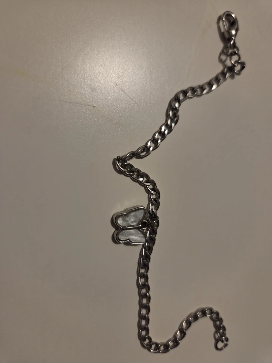 Silver-Tone Butterfly Chain Bracelet - photo 2