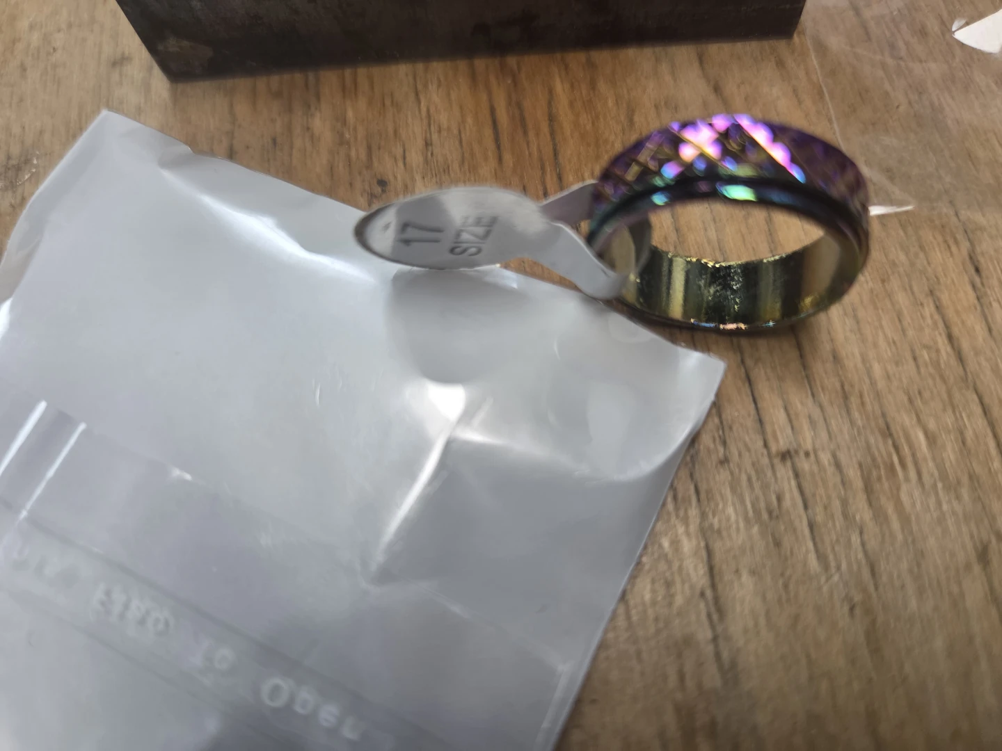 Iridescent Spinner Ring