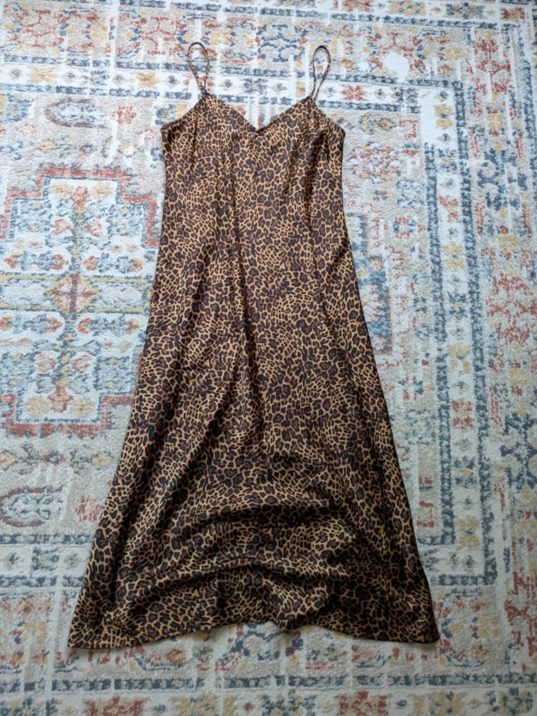 Gap Leopard Satin Midi Dress - photo 3