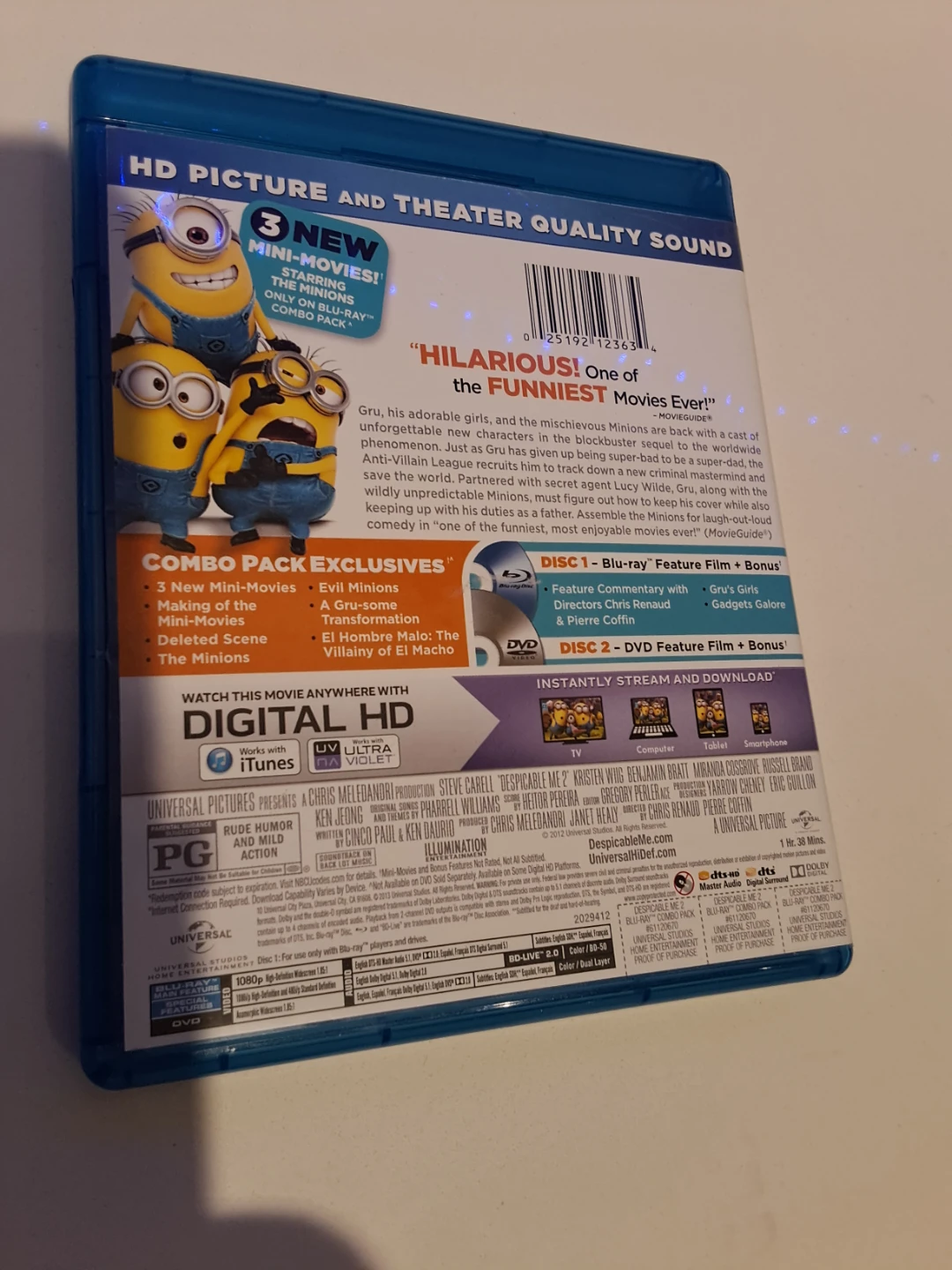 Despicable Me 2 Blu-ray + DVD Combo Pack - photo 2