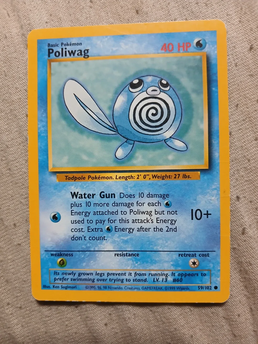 Poliwag 59/102 1999 Pokémon Card