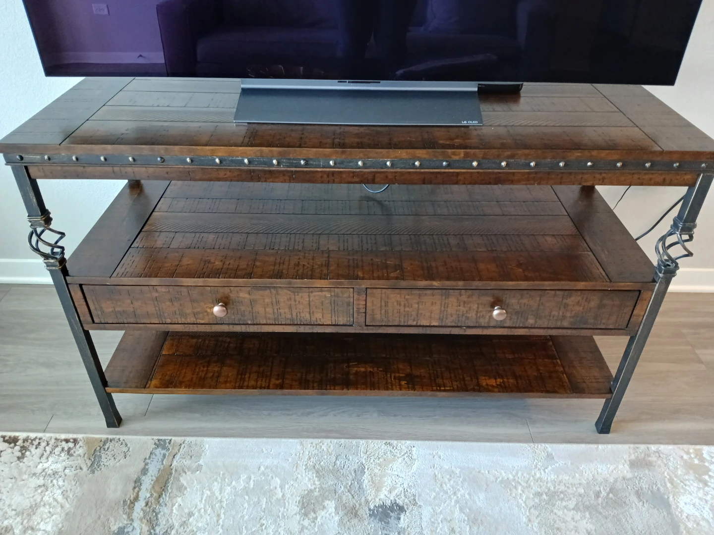 Rustic Industrial TV Stand