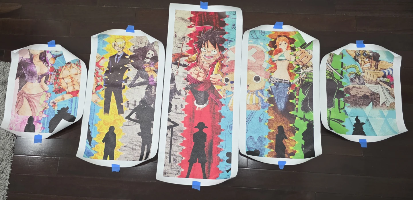 One Piece Five-Panel Canvas Wall Art Set
