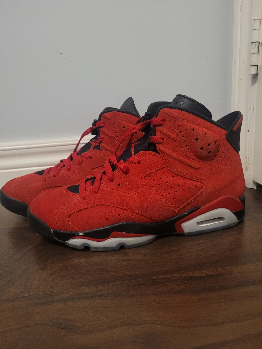 Jordan 6 Retro Toro Bravo Red Suede Sneakers