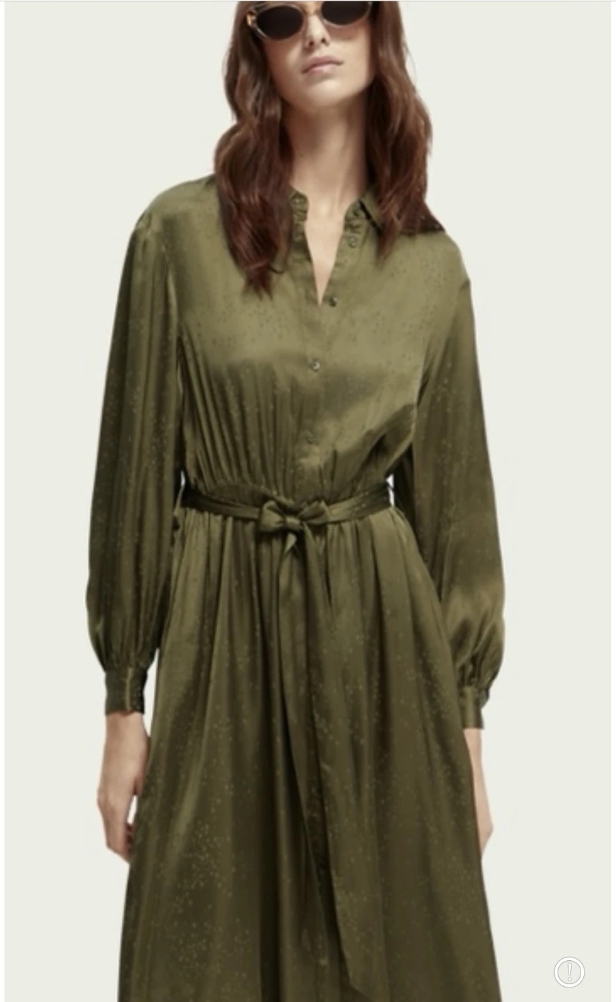 Scotch & Soda Olive Green Shirt Dress 🏈