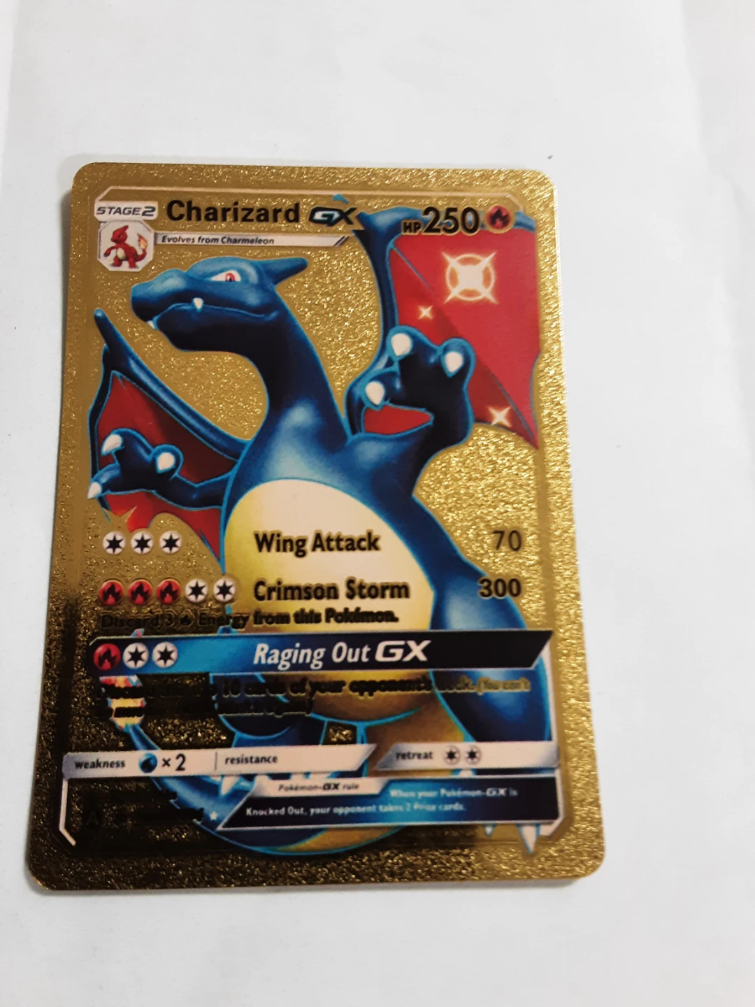 Gold Charizard GX Pokemon Trading Card