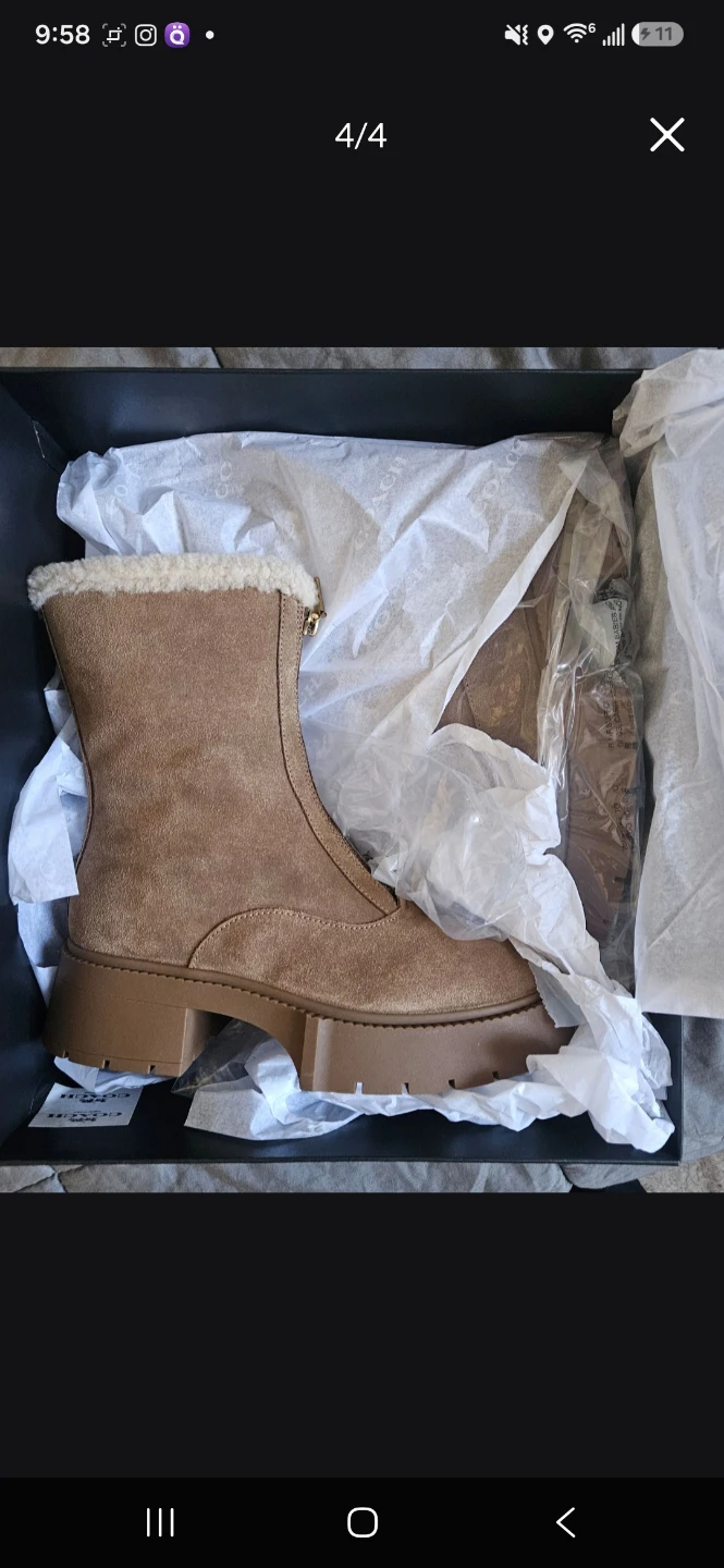 Coach Leah Platform Zip Boots